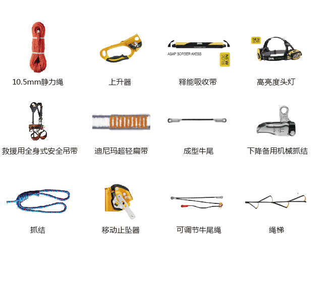 消防山岳繩索救援裝備方案